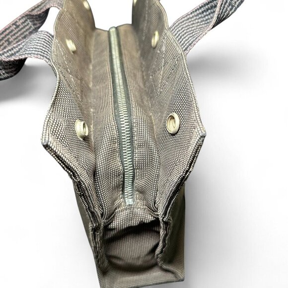 HERMES Canvas Herline PM Tote Grey - w Silver Lock (no key) - Picture 7 of 15